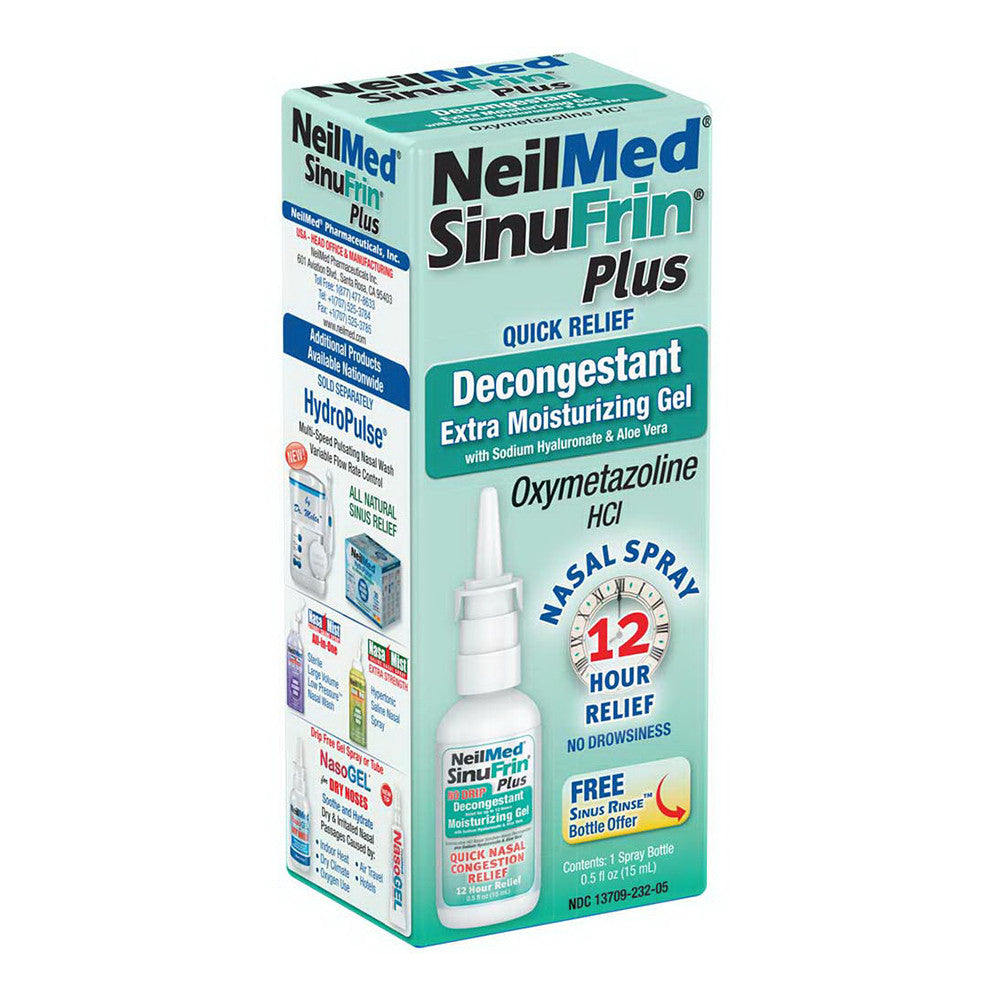 Neilmed Sinufrin Plus Decongestant Nasal Spray, 0.5
